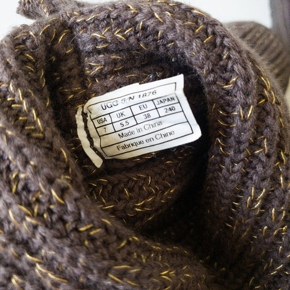 UGG Classic Cardy Convertible Wool Gold Trim Boots - Picture 13 of 14